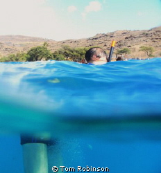 This is my friend Yutao while we were snorkeling at Elect... by Tom Robinson 